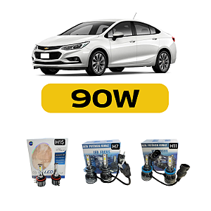 Kit Led Chevrolet Cruze (2008-2011) Foco Duplo - Farol Alto, Baixo e Milha