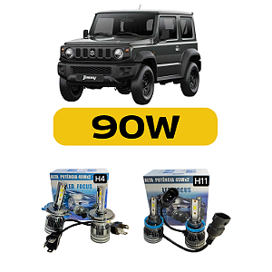 Kit LED Suzuki Jimny (Todos os Anos) Farol Alto Baixo e Milha