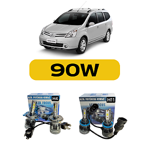Kit LED Nissan Livina (Todos os anos) Farol Alto Baixo e Milha