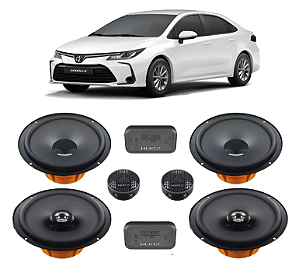Kit Falantes 6 Para Toyota Corolla 2020 a 2026 Hertz Dsk165