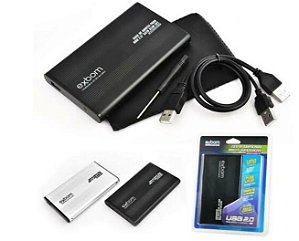 Case de Gaveta Usb 2.0 para Hdd 2.5" Sata Slim Externo no Blister Exbom - CGHD-10