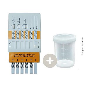 Teste Multi 6 Drogas Amp / Coc / Meth / Opi / Thc / Alc - Cx 10