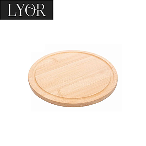 Tábua de Bambu Round 20cm x 20cm x 1cm - Lyor