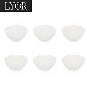 Conjunto 6 unidades Bowl de Vidro King 10cm x 4,5cm - Lyor