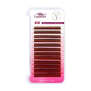 Cílios 4D Curvatura M Marrom para Efeito Fox Fadvan