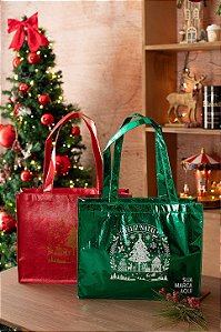 Bolsa de TNT Metalizado Liso Personalizada 35x28x10cm
