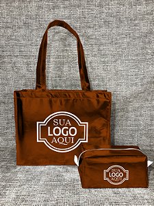Kit Promocional TNT Metalizado Personalizado - Bolsa e Nécessaire