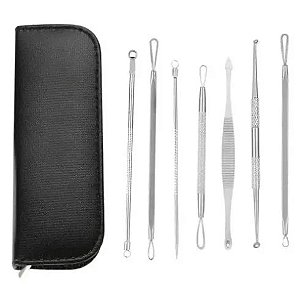 KIT DE 7 CURETAS PARA EXTRAÇÃO + CASE