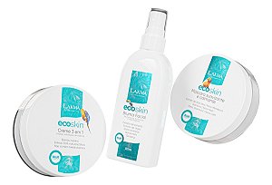 KIT PARA DERMAPLANING ECO SKIN 3 PRODUTOS LAKMA
