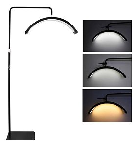 LUMINÁRIA RING LED LUNAR DE PÉ PRETA