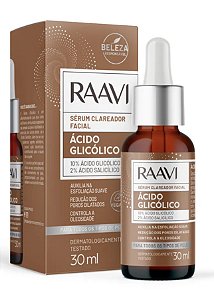 SÉRUM FACIAL CLAREADOR ÁCIDO GLICÓLICO RAAVI 30ML