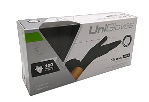 LUVA LÁTEX PRETO C/ PÓ CLÁSSICO PREMIUM QUALITY COLORIDA (C/100) - UNIGLOVES