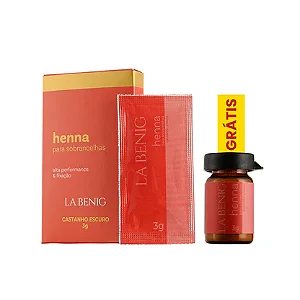 Henna REFIL La Benig Alta Fixação Profissional 3g + Pote de vidro GRÁTIS