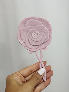 ESPELHO DE MÃO FLOR ROSA