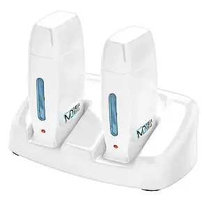 KIT BASE DUPLA + 2 APARELHOS DE CERA MATIC ROLL ON - MEGA BELL BRANCO