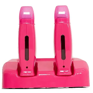 KIT BASE DUPLA + 2 APARELHOS DE CERA MATIC ROLL ON - MEGA BELL PINK