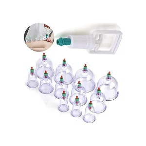KIT DE 12 VENTOSAS EM ACRÍLICO COM APLICADOR - DA DIVA