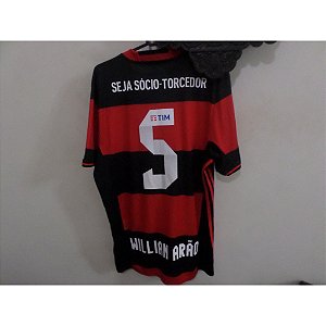 Camisa flamengo rubro negra jogo sul-americana número 5 willian arão tamanho M