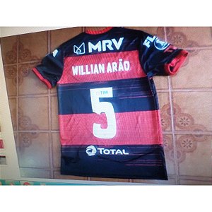 Camisa flamengo rubro negra jogo libertadores número 5 William arão tamanho M
