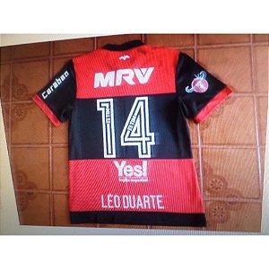 Camisa flamengo rubro negra jogo sul-americana número 14 Léo Duarte tamanho G