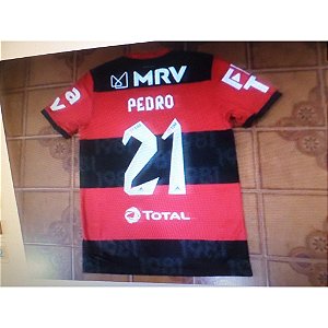 Camisa flamengo rubro negra jogo comemorativa do título número 21 Pedro tamanho M