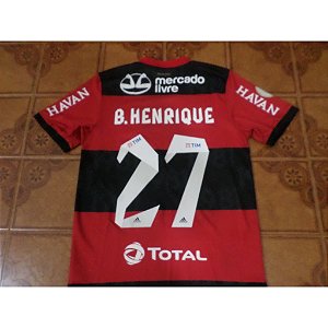 Camisa Flamengo Rubro negra jogo brasileiro número 27 B. Henrique tamanho P