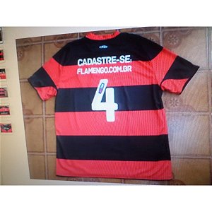 Camisa Flamengo Rubro negra jogo número 4 tamanho G