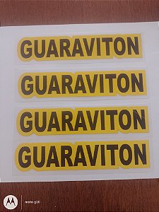 Patrocínio GUARAVITON  Amarelo das mangas pra camisa flamengo tamanho único