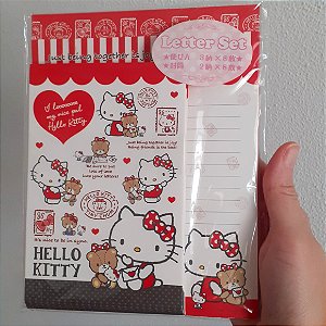 02 Papéis de carta e 01 envelope Hello Kitty Sanrio Japão