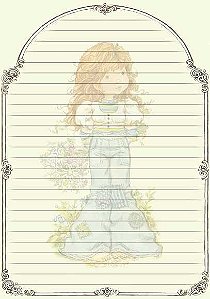 Papel de carta Sarah Vintage com Linha pautada