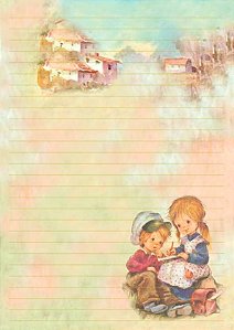 Papel de carta vintage com linhas pautadas