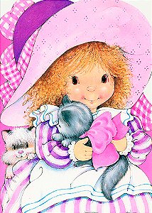Papel de carta Boneca vintage e bichinho
