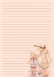 Papel de carta meninas pink color com linhas pautadas