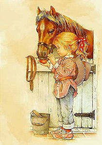 Papel de carta reedição mmenina e cavalo Lisi