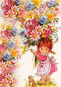 Papel de carta chuva de flores