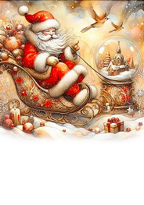 COLEÇÃO SANTA CLAUS - EDIÇÃO ESPECIAL EM PAPEL TEXTURIZADO - 06 PAPÉIS DE CARTA