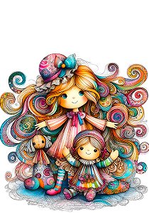 Papel de carta bonequinhas
