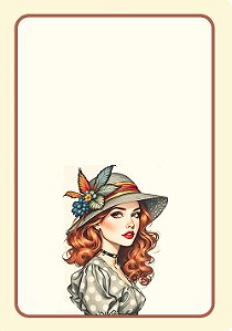 Papel de carta boneca vintage - original