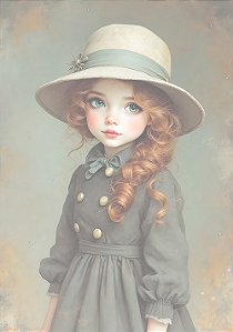 Papel de carta clarinho menina vintage - original