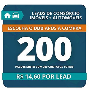 200 Leads de Consórcio MISTO (Imóvel e Automóvel)