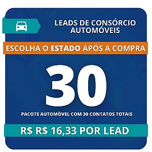30 Leads de Consórcio de Automóvel