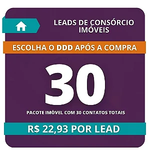 30 Leads de Consórcio de Imóvel ESTADUAL
