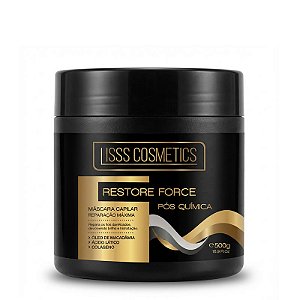 Máscara Capilar Pós-Química Restore Force 500g – Lisss Cosmetics