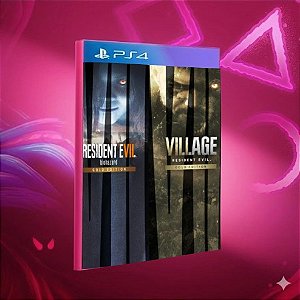 Resident Evil 7 Gold Edition & Village Gold Edition PS4 Midia Digital
