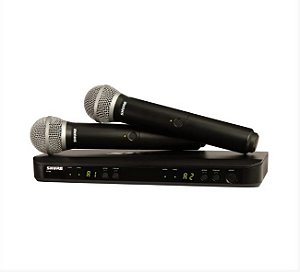 Shure BLX288/PG58 Sistema Vocal Dual Sem Fio com dois Transmissores de Mão  - M15