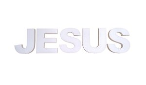 Letras Jesus Em Isopor® 30 Cm Altura x 5 Cm Decoração Banner