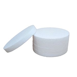 Disco De Isopor EPS 17 Cm x 2 Cm Altura Kit C/ 5 Un Bolo Fake
