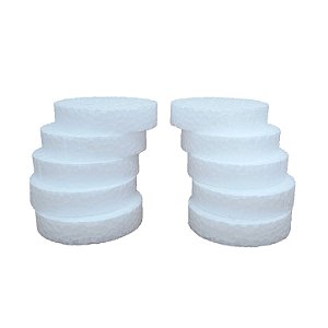 Disco De Isopor 10 Cm x 2 Cm Altura C/10 Un Base Bolo Doces