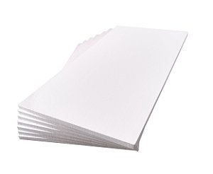 Placa de EPS 1F lisa sem acabamento 100cm x 50cm x 1cm