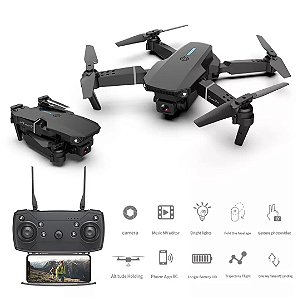 Drone E88 com Câmera e Controle wifi p/ iniciantes